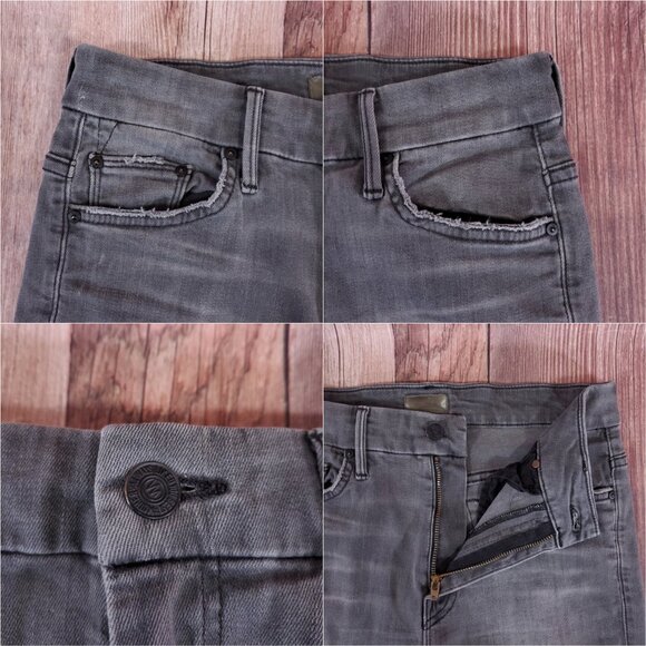 Mother Womens Size 27 High Waisted Looker Dagger Ankle Fray A Lacey Saloon Jeans - Picture 4 of 14